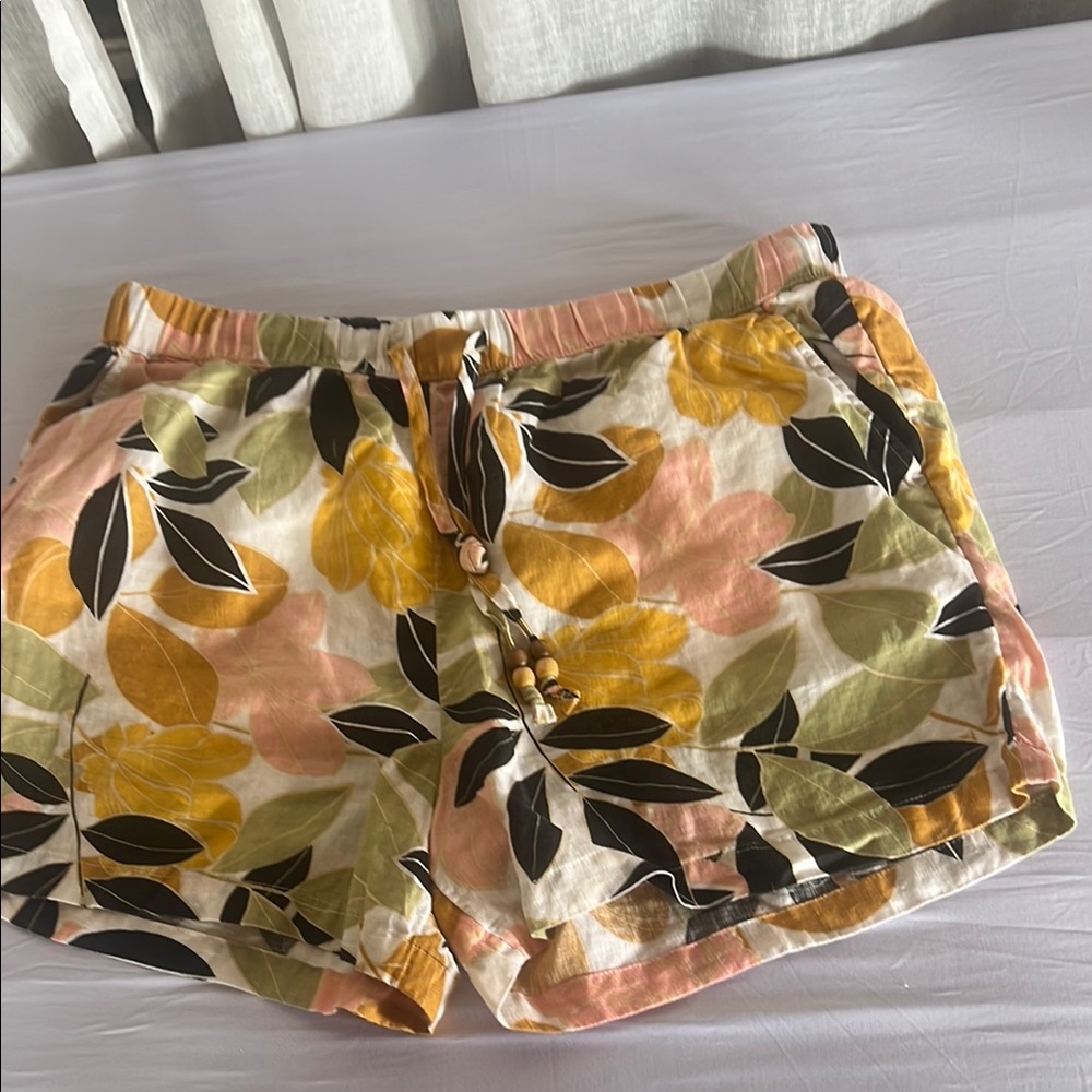 Rachel Zoe High Waist Yellow and Pink Shorts
